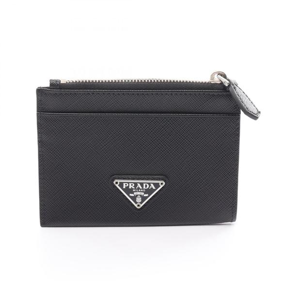 Prada Coin Case Wallet Saffiano Leather Black - Picture 1 of 5